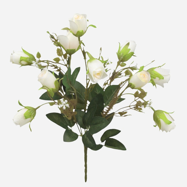 Kreemjas roosikimp 10 tk 33 cm - Kunstlilled