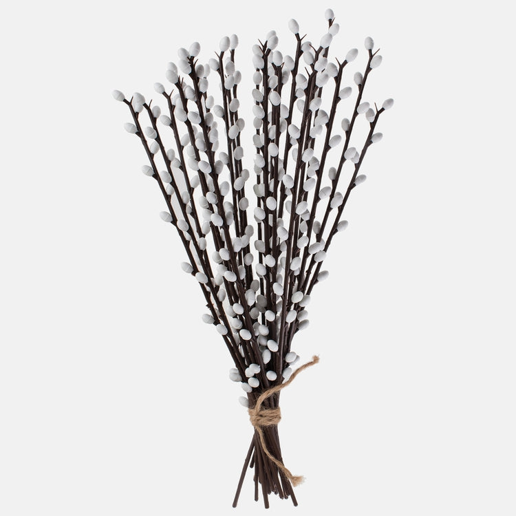 Valge pajuoksa kunstlill 37 cm 24 tk - Kunstlilled