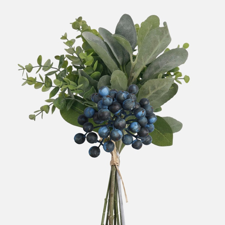 Kunstlillekimp eukalüpti ja salvei sinine 38 cm - Kunstlilled