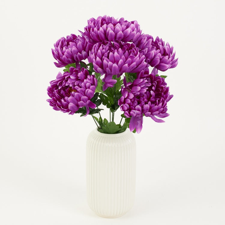 Lilla krüsanteemi kunstlillekimp 45 cm - Kunstlilled