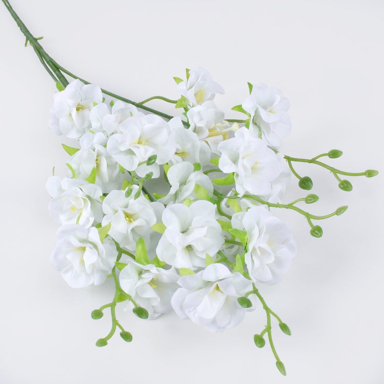 Sametine valge koeraroosi kunstlill 88 cm - Kunstlilled