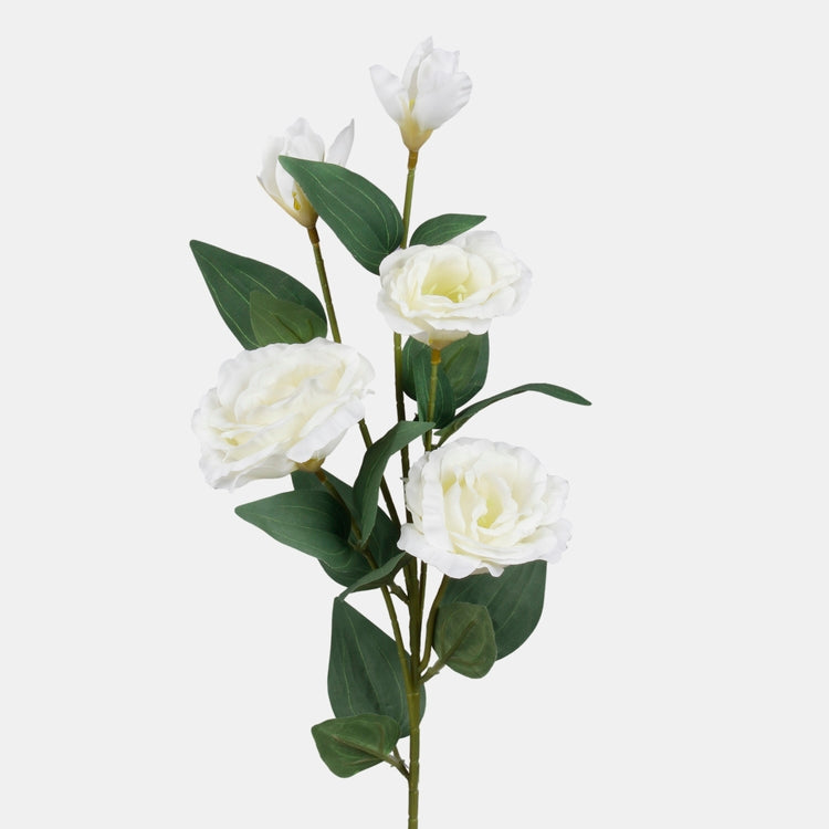 Kreemjas värvi eustoma kunstlill 70 cm - Kunstlilled