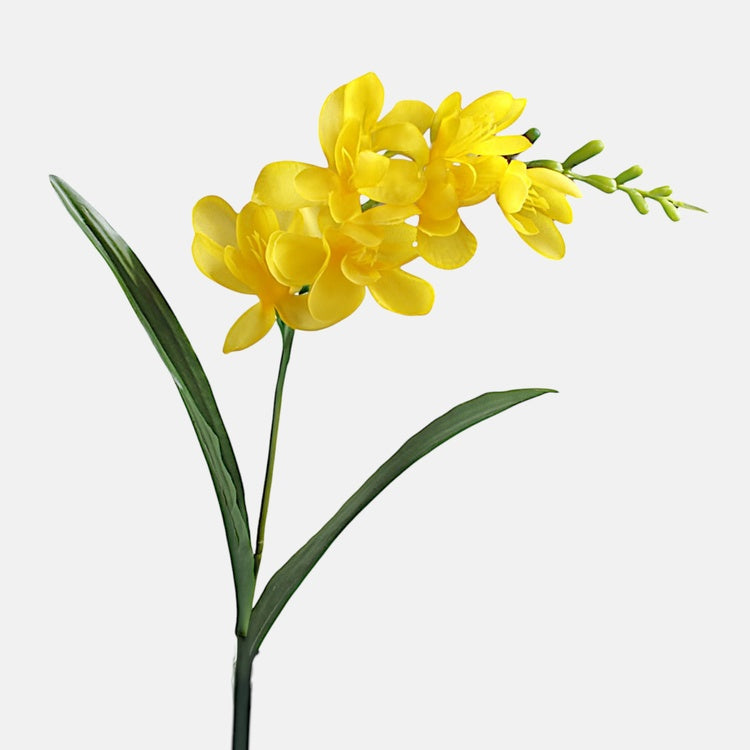 Kollane freesia kunstlill 56 cm - Kunstlilled