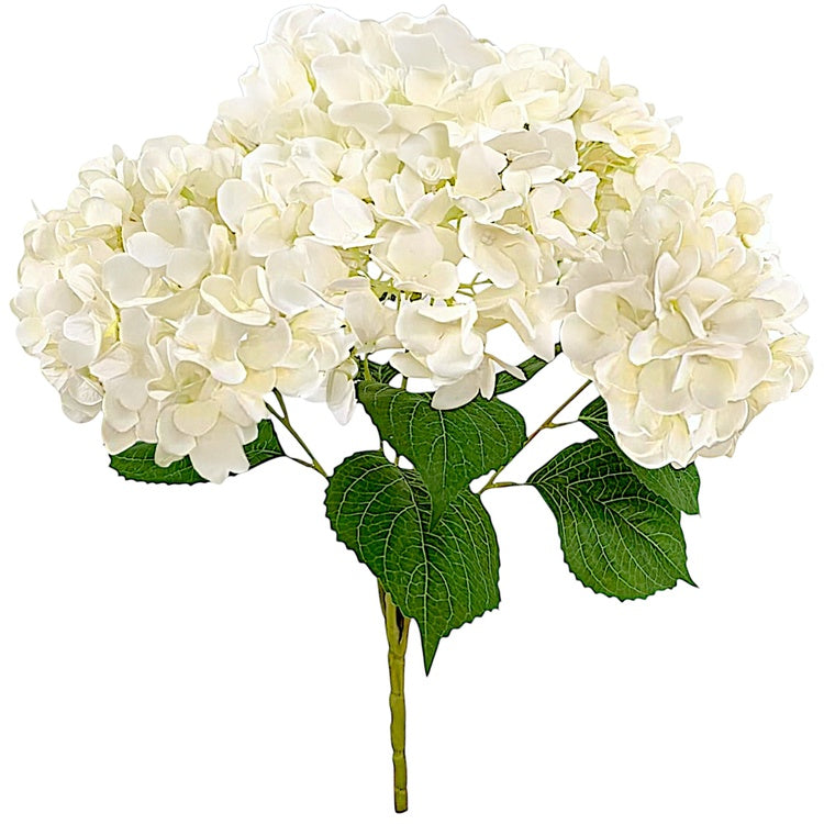 Kreemivärvi Hortensia kunstlillekimp 40 cm - Kunstlilled