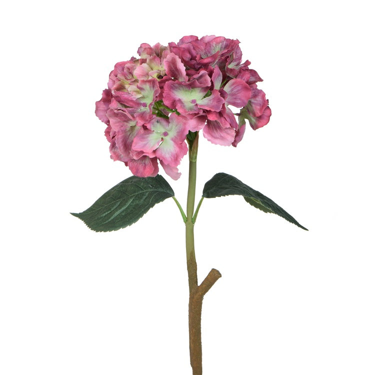 Malvanvärinen kumimainen hortensia tekokukka 60 cm - Tekokukat
