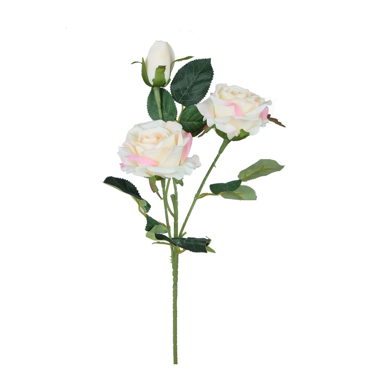 Kerma/vaaleanpunainen tekoruusun kukkavarsi, 58 cm