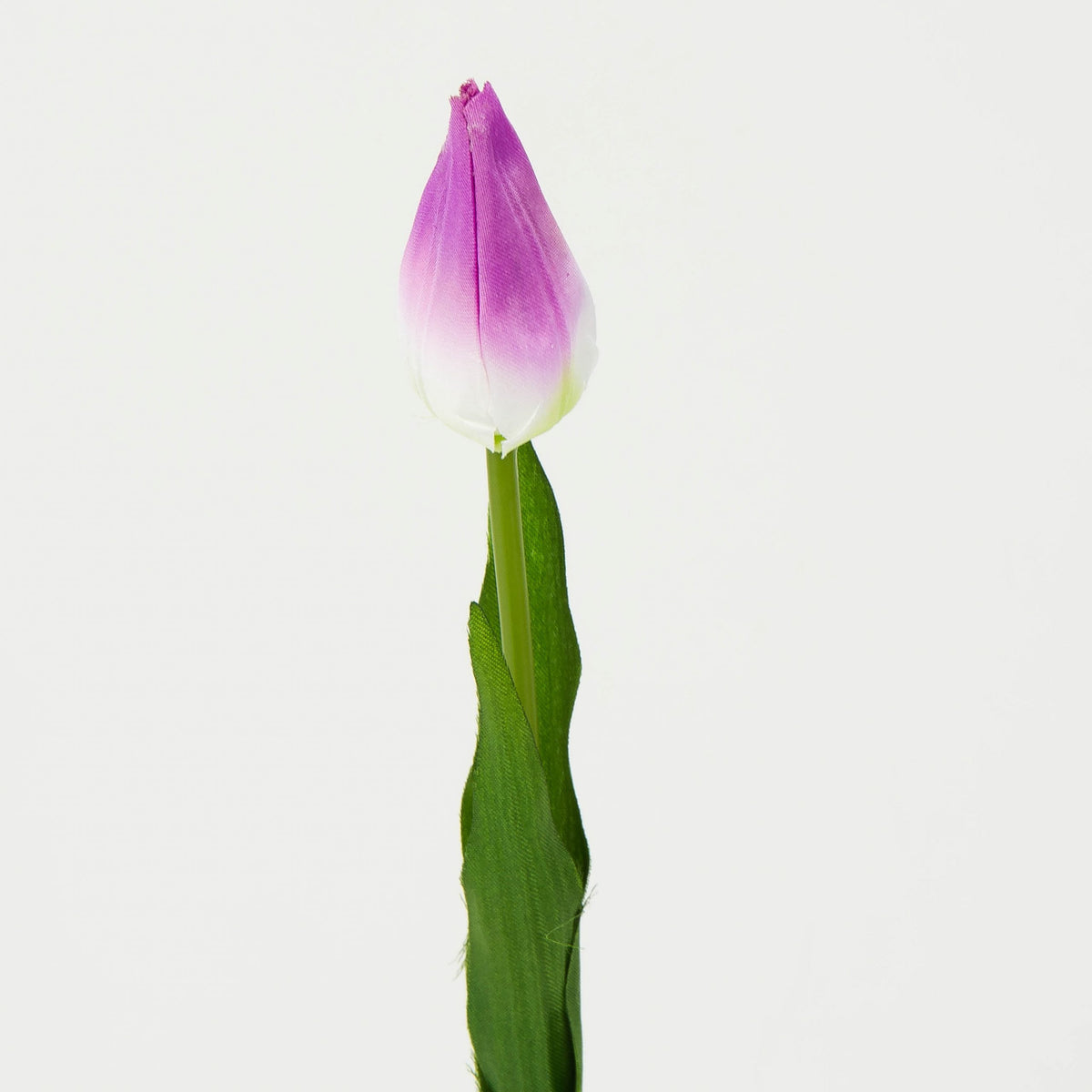 Liila/vihreä tekotulppaanin kukkavarsi, 12 kpl