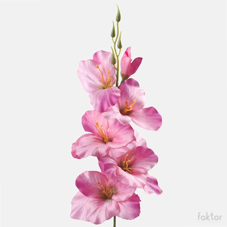 Vaaleanpunainen satiini gladiolus tekokukka 55 cm - Tekokukat
