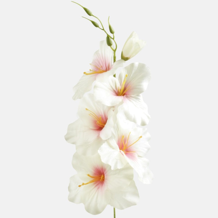 Satiinist tehisgladiool kreem-roosa 55 cm - Kunstlilled