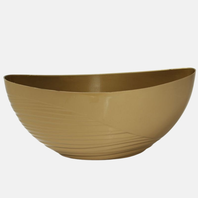 Kullavärvi paadikujuline kaitsepott 30,5 cm - Kunstlilled