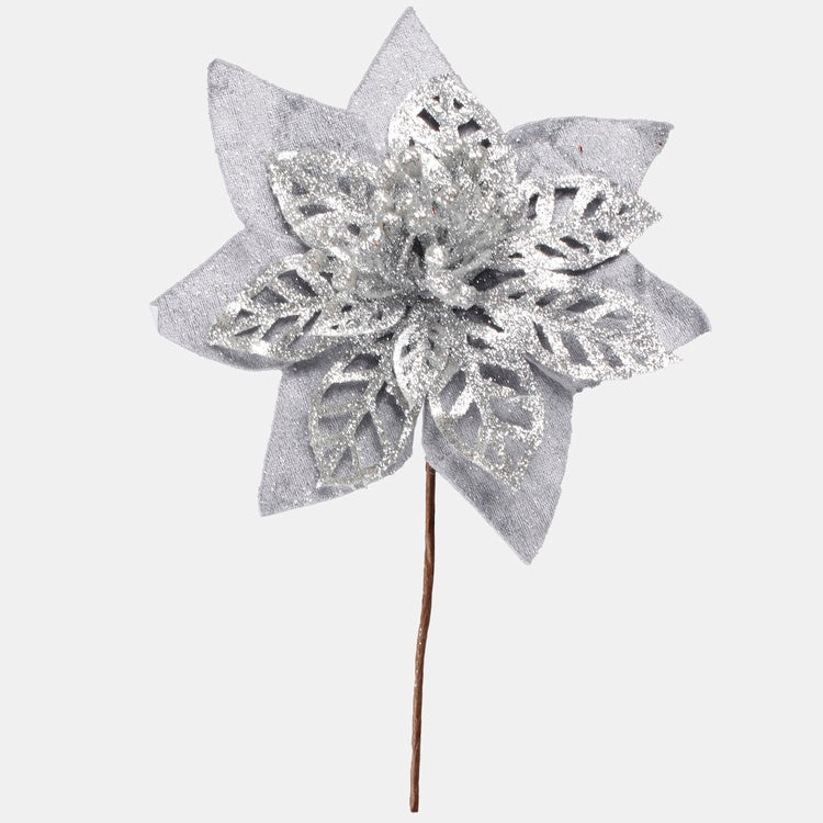 Halli sädelev jõulutähe kunstlill 24 cm - Kunstlilled