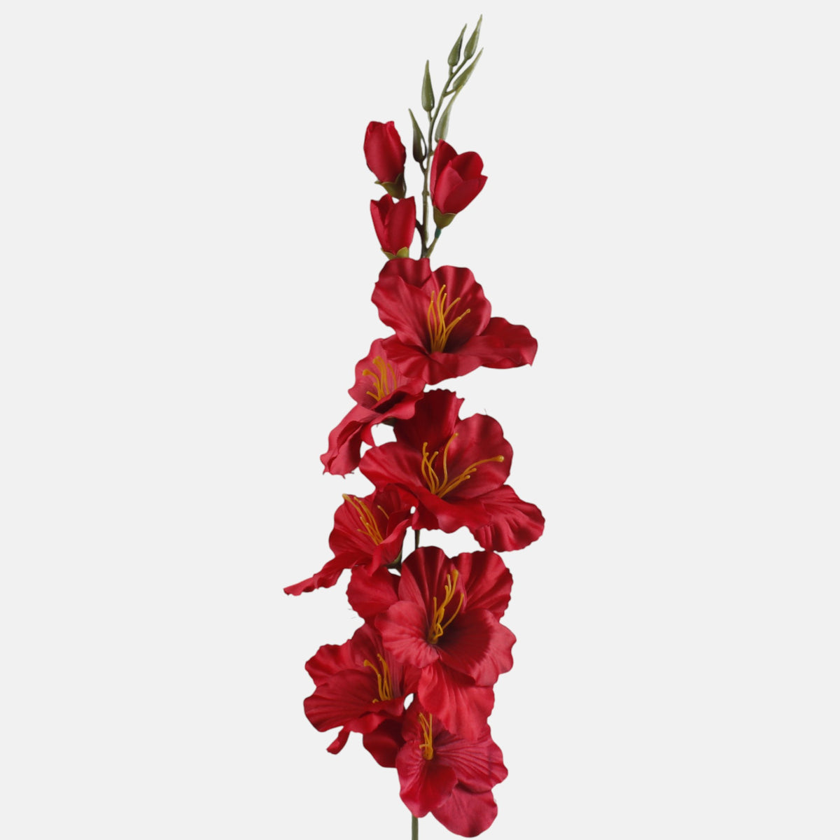 Punainen gladiolus – tekokukka, satiini, 80 cm