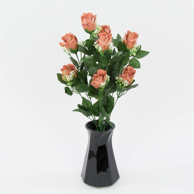 Kunstlik pruuni roosi kimp 51 cm - Kunstlilled