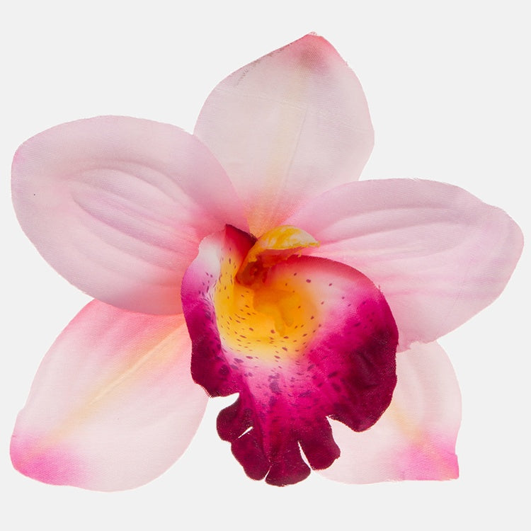 Lilla satiinist orhidee lillepea Ø14 cm - Kunstlilled