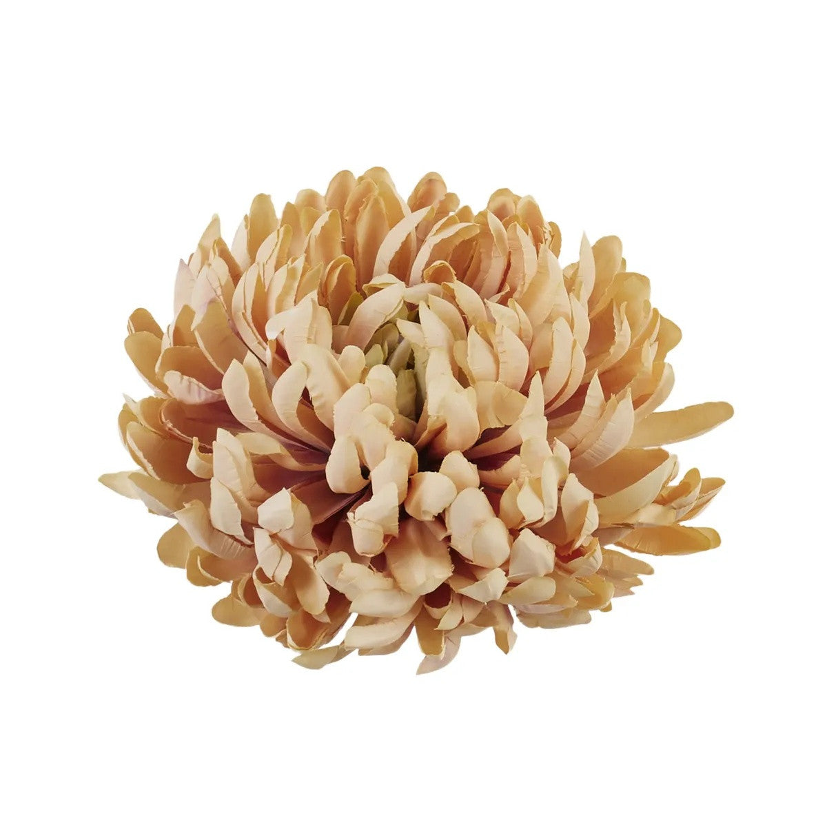 Tumma beige tekokrysanteemin kukkapää, 19 cm