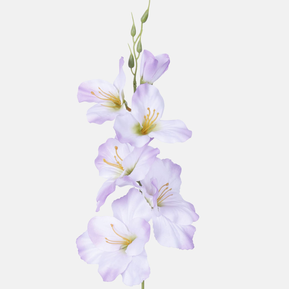 Vaaleanpunainen/kerma gladiolus – tekokukka, satiini, 55 cm