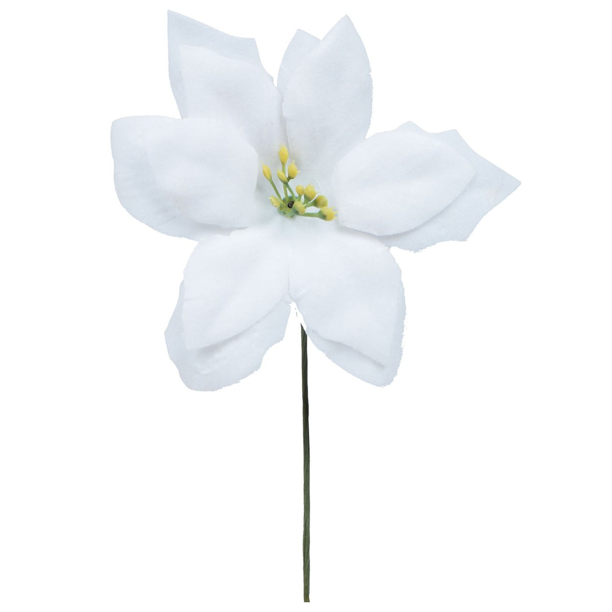 Valkoinen joulutähti – tekokukkapää, 13 cm, 3 kpl / pakkaus