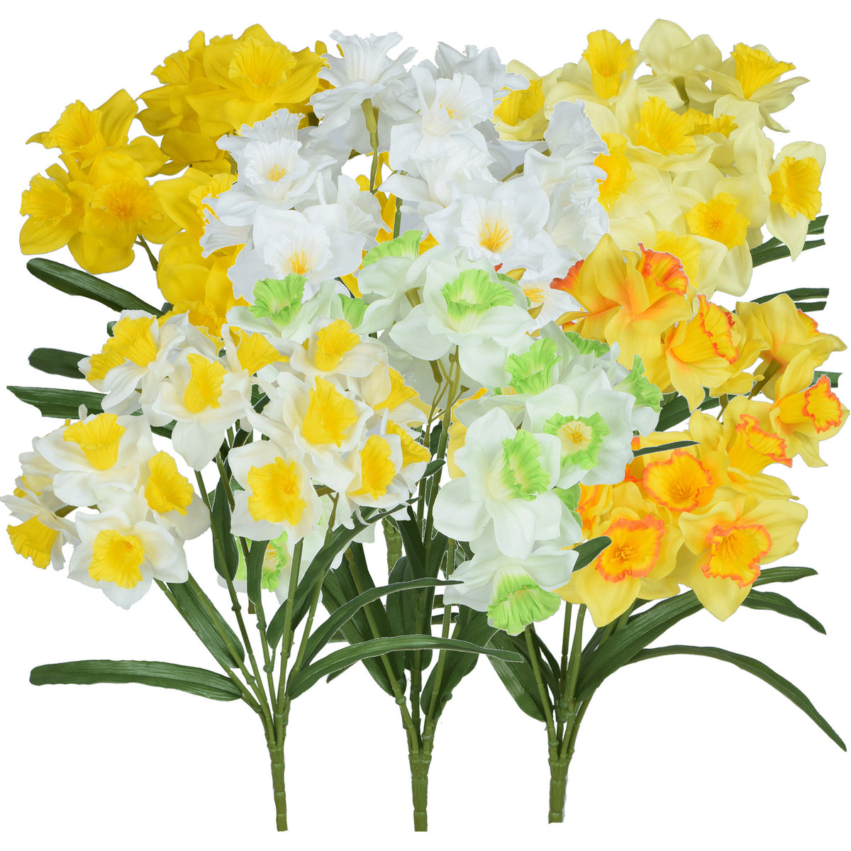Värilajitelma tekonarsissin kimppu, 42 cm
