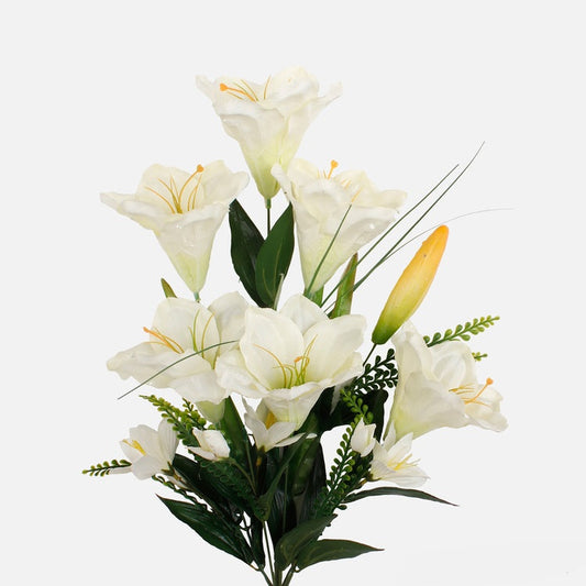 Kermanvärinen amaryllis tekokukkakimppu 60 cm - Tekokukat
