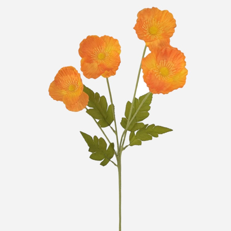 Oranž anemoon kunstlill 58 cm - Kunstlilled