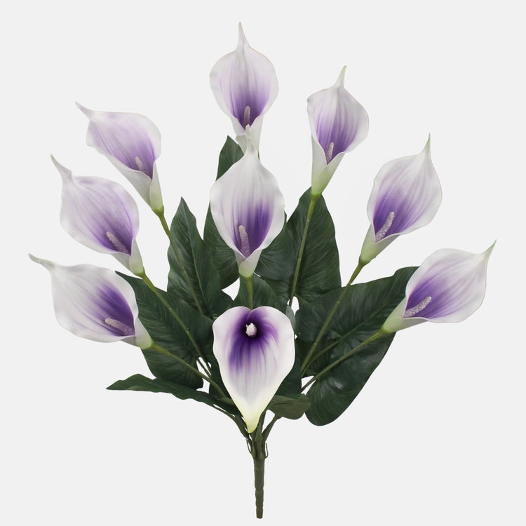 Lilla-kreemikas calla kunstlillebukett 54 cm - Kunstlilled