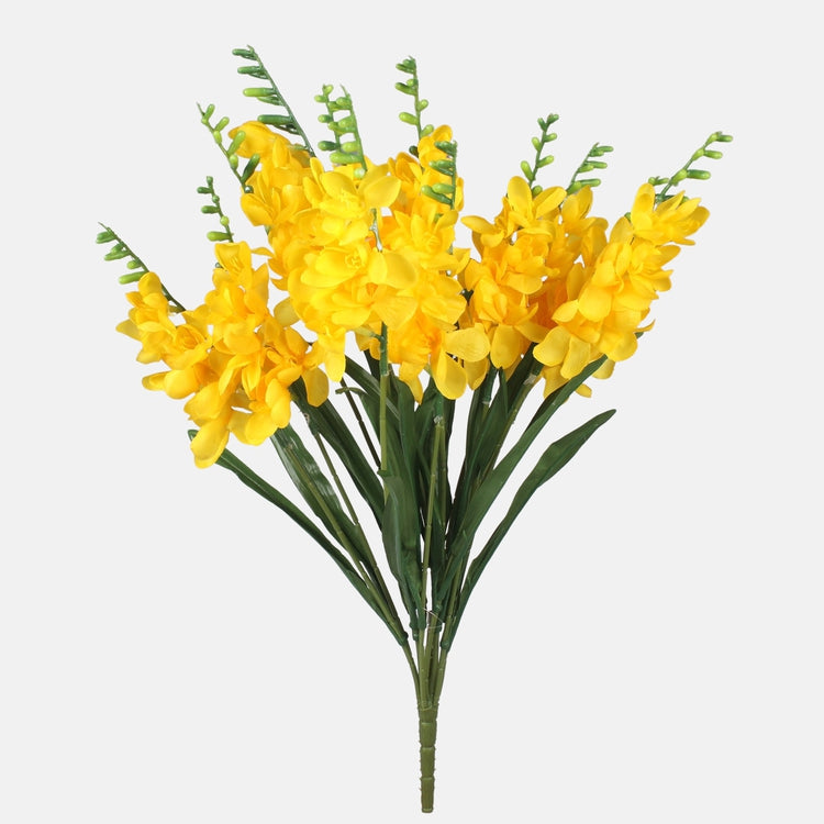 Kollase freesia kunstlillekimp 60 cm - Kunstlilled