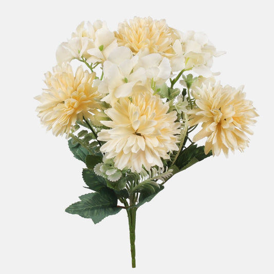 Kunstlillekimp Hortensia ja krüsanteemi juhuslik värv 31 cm - Kunstlilled