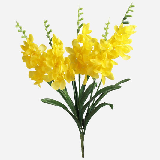 Kollase freesia kunstlillekimp 51 cm - Kunstlilled