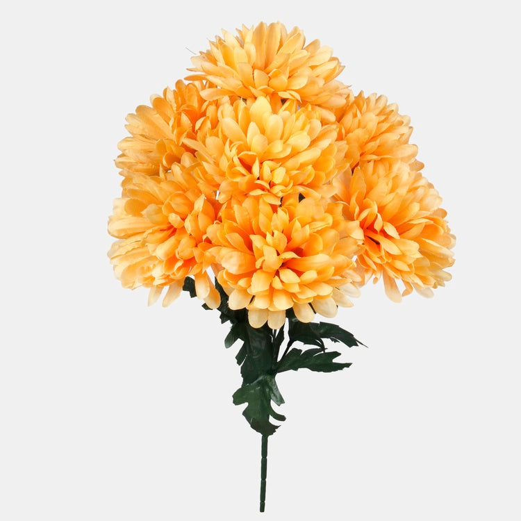 Kollase krüsanteemiga kunstlillekimp 42 cm - Kunstlilled
