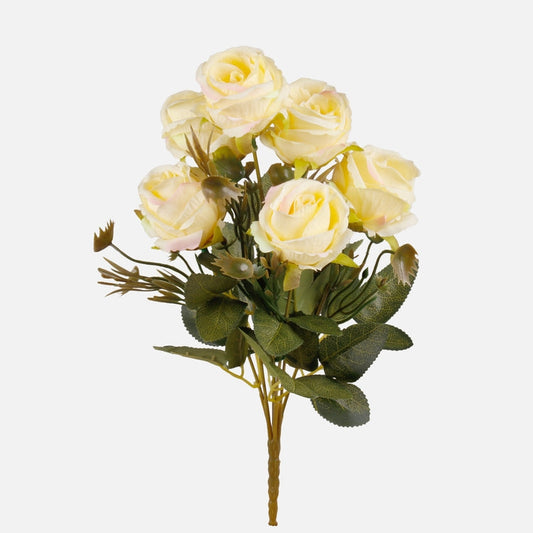 Kollase roosi kunstlillekimp 30 cm - Kunstlilled