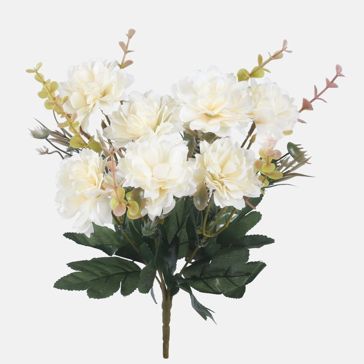Kreemjas daalia kunstlillebukett 30 cm - Kunstlilled