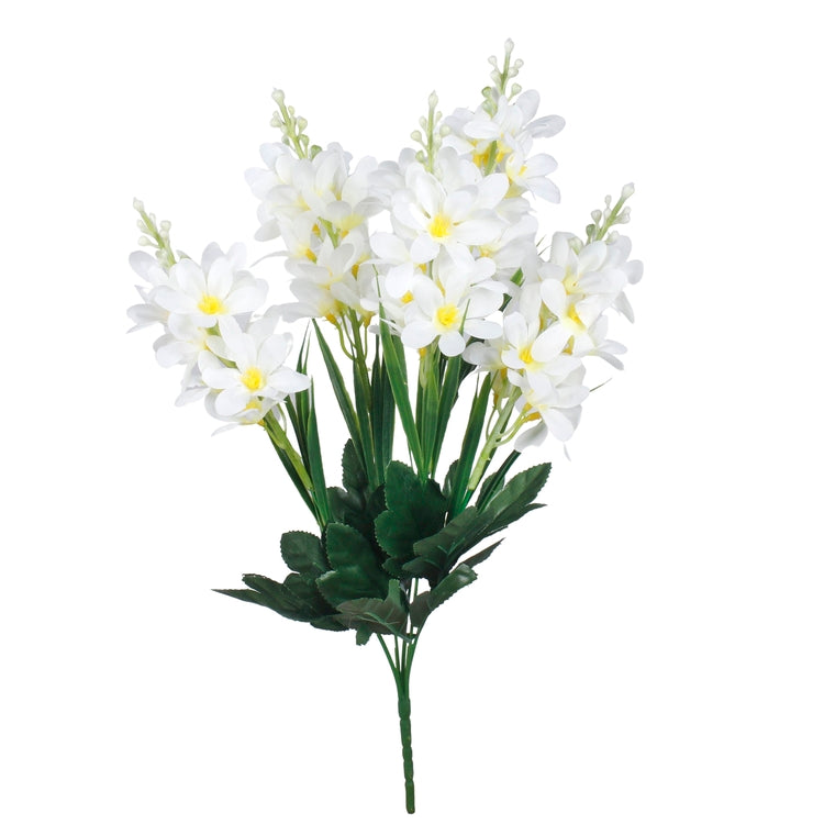 Kreemivärvi gillyflower kunstlillekimp 40 cm - Kunstlilled