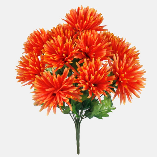 Krüsanteem kunstlillekimp oranž 42 cm - Kunstlilled