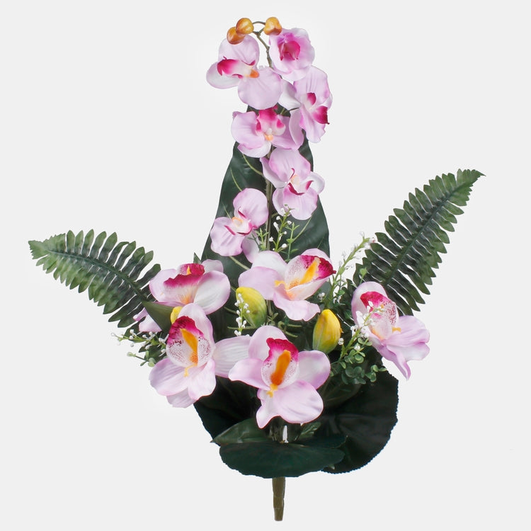 Lilla orhidee kunstlillekimp 68 cm - Kunstlilled