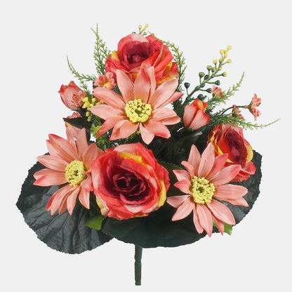 Roosi-daalia kunstlillekimp juhuslikku värvi 32 cm - Kunstlilled