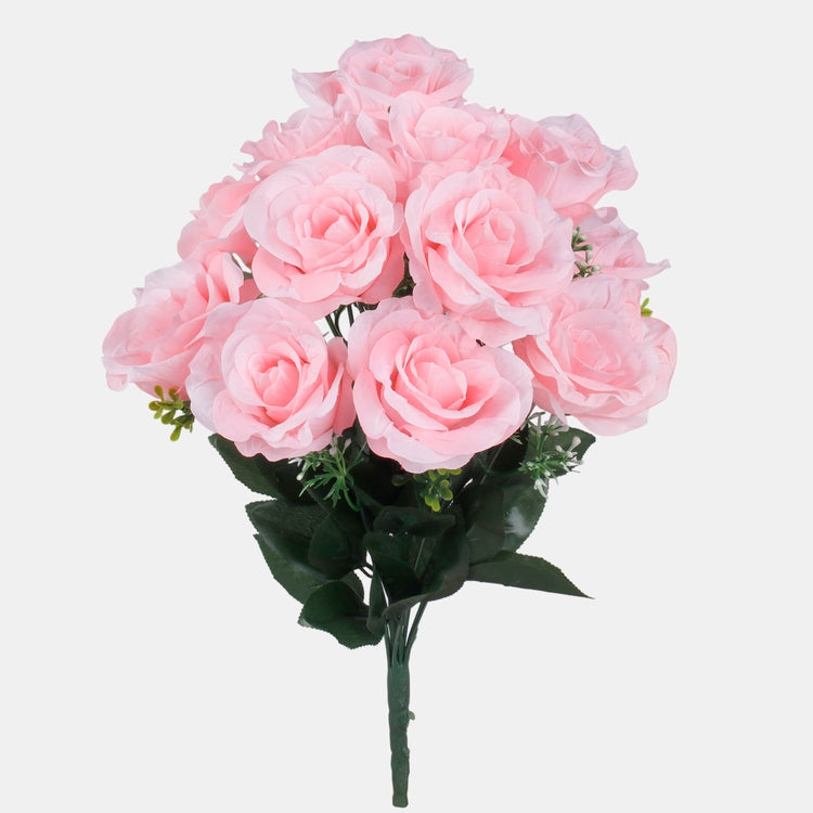 Roosa roosi kunstlillekimp 45 cm - Kunstlilled
