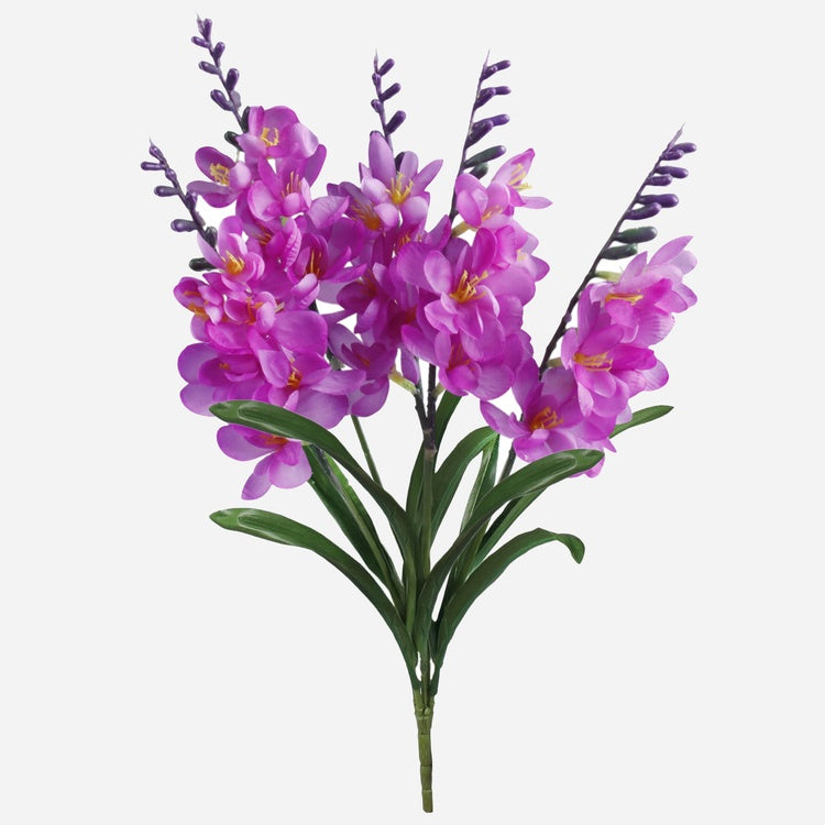 Lilla freesia kunstlillekimp 51 cm - Kunstlilled
