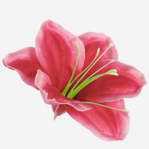 Pinkki satiininen amarylliksen kukkapää Ø16 cm