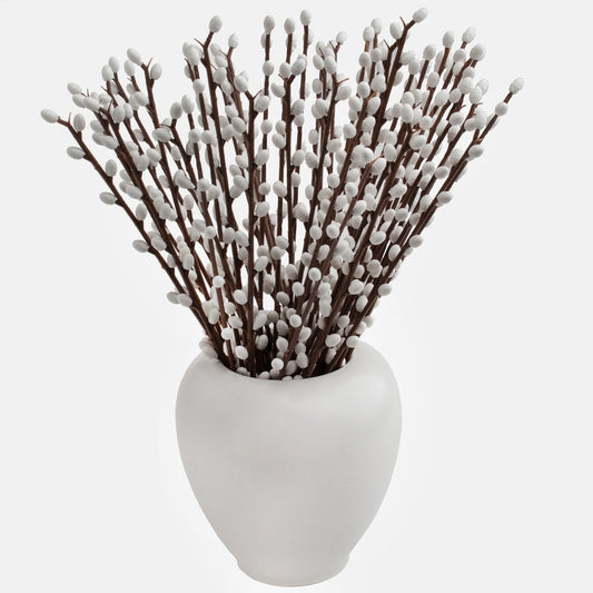 Valge paju kass kunstkaunistuseks 37 cm - Kunstlilled