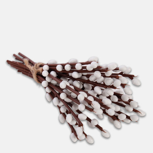 Valkoinen pajunoksa 18 cm - Tekokukat