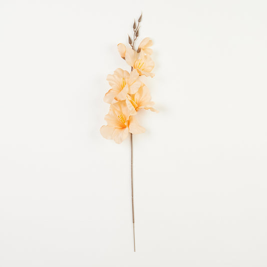 Beige gladiolus – tekokukka, satiini, 12 kpl
