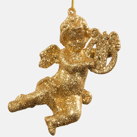 Kuldne ingel jõulukaunistus 10 cm - Kunstlilled