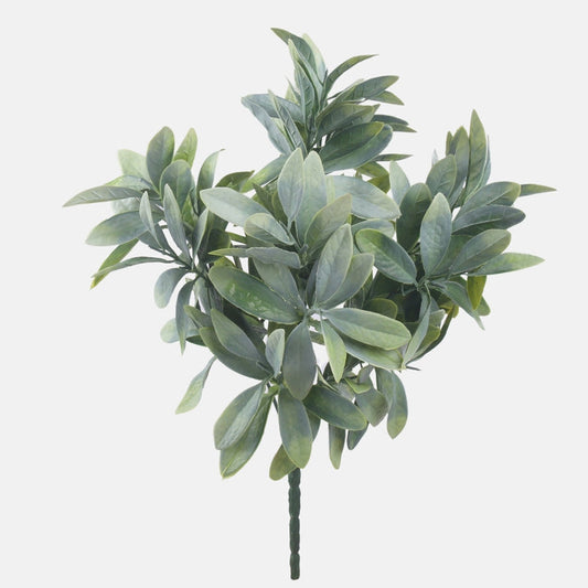 Vihreä-valkoinen laakeri tekokimppu 33 cm - Tekokukat