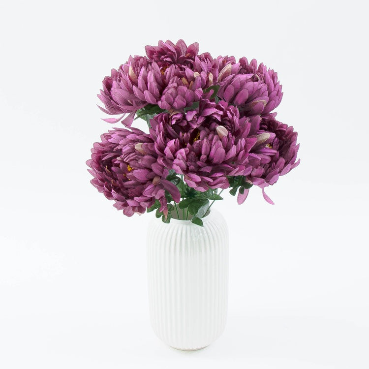 Lilla krüsanteemi kunstlillekimp 45 cm - Kunstlilled