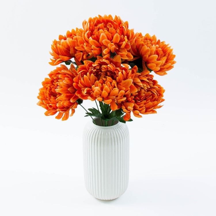Oranž krüsanteem kunstlillekimp 45 cm - Kunstlilled