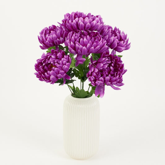 Violetti krysanteemi tekokukkakimppu 45 cm - Tekokukat