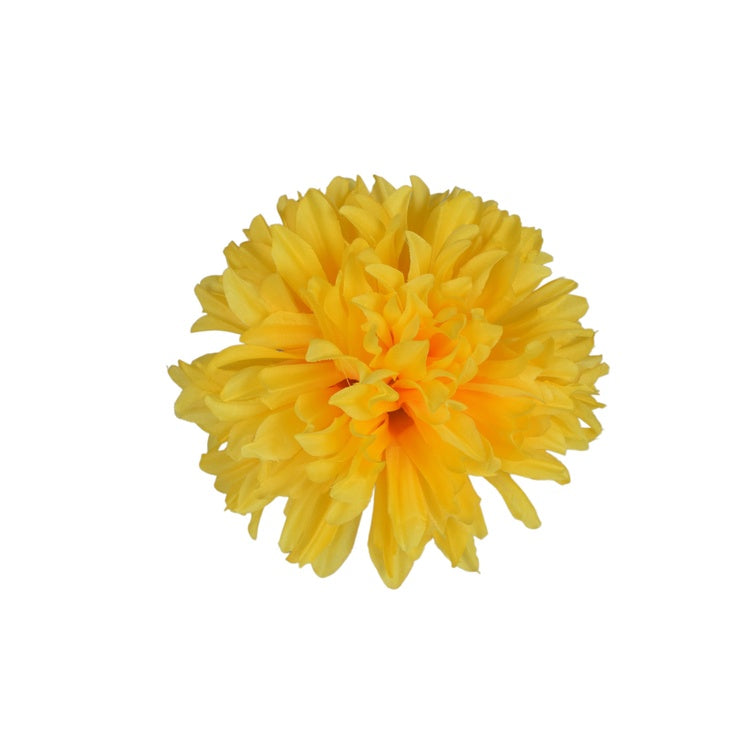 Kollase krüsanteemi kunstlillepea Ø15 cm - Kunstlilled