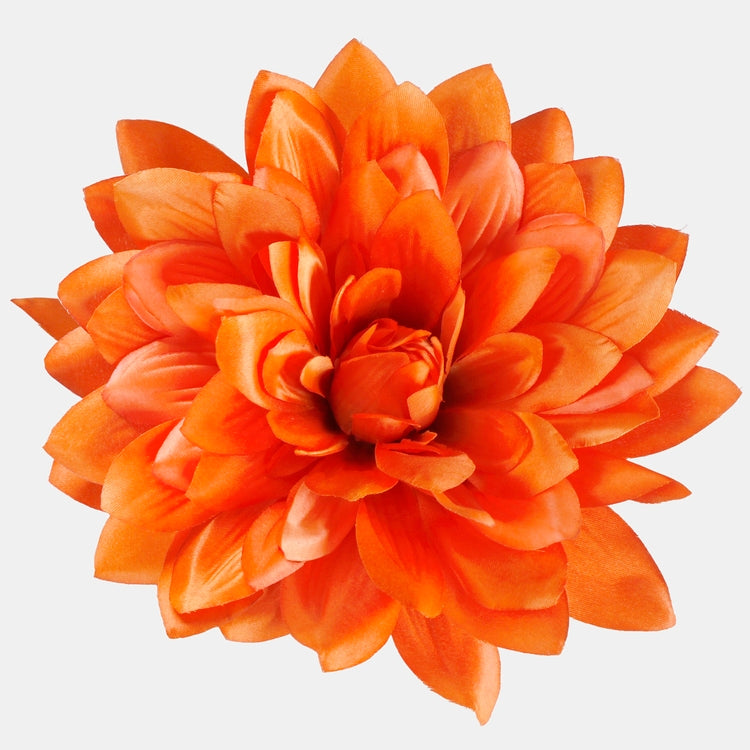 Oranssi satiinimainen daalia tekokukkapää Ø24 cm XL - Tekokukat