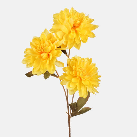 Kollane daalia kunstlill 3 tk 64 cm - Kunstlilled