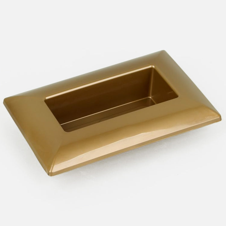 Kullavärvi plastikust Lillekast 28 cm - Kunstlilled
